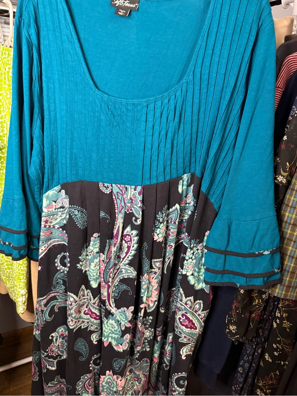 Soft Focus Teal Paisley Mix Women's Tunic by Style & Co.